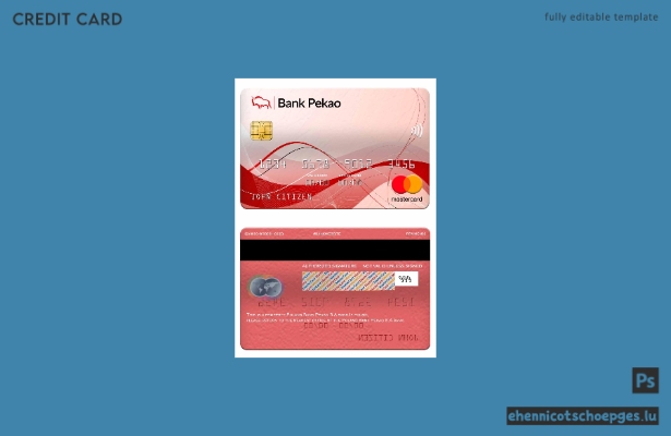 Beispielvorschau der Mastercard der polnischen Bank Pekao S.A.